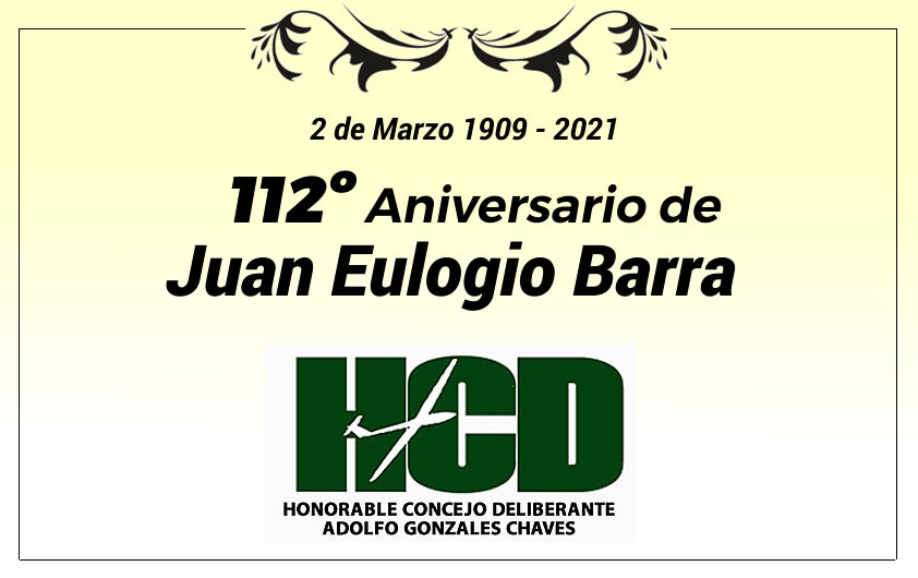 Saludo aniversario Juan E. Barra